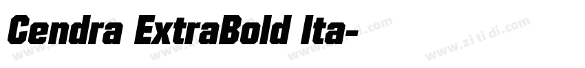 Cendra ExtraBold Ita字体转换